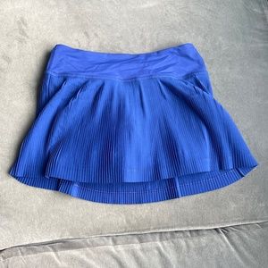 Sapphire blue pleated tennis skirt